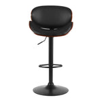 Artiss Bar Stools Kitchen Leather Barstools Swivel Gas Lift Vintage Chairs Black - Furniture > Bar Stools & Chairs >