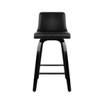 Artiss Bar Stools Kitchen Leather Barstools Swivel Wooden Chairs X4 - Furniture > Bar Stools & Chairs > Table & Bar