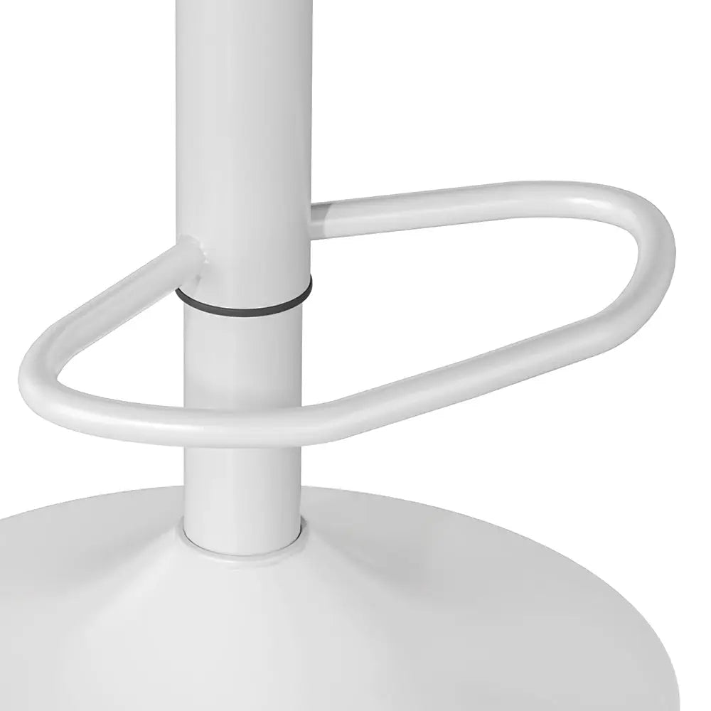 Artiss Bar Stools Kitchen Swivel Gas Lift Stool Leather Dining Chairs White x2 - Furniture > Bar Stools & Chairs