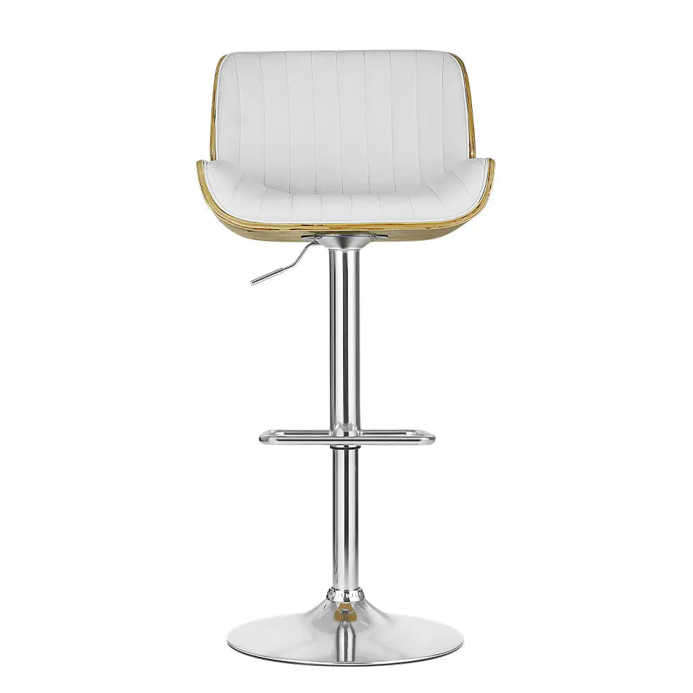 Artiss Bar Stools Swivel Leather Chairs Wooden - Furniture > Bar Stools & Chairs > Table & Bar Stools