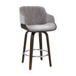 Artiss Bar Stools Swivel Velvet Padded Wooden - Furniture > Bar Stools & Chairs