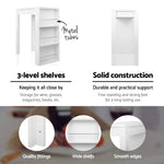Artiss Bar Table 3-tier Storage Shelves White - Furniture > Living Room