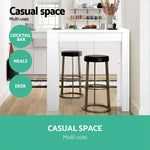 Artiss Bar Table 3-tier Storage Shelves White - Furniture > Living Room