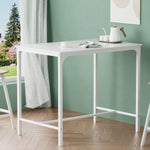 Artiss Bar Table Dining Metal Legs Cafe Pub White - Furniture > Dining