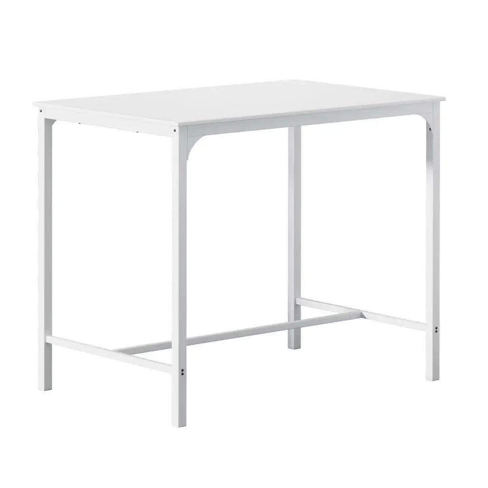 Artiss Bar Table Dining Metal Legs Cafe Pub White - Furniture > Dining