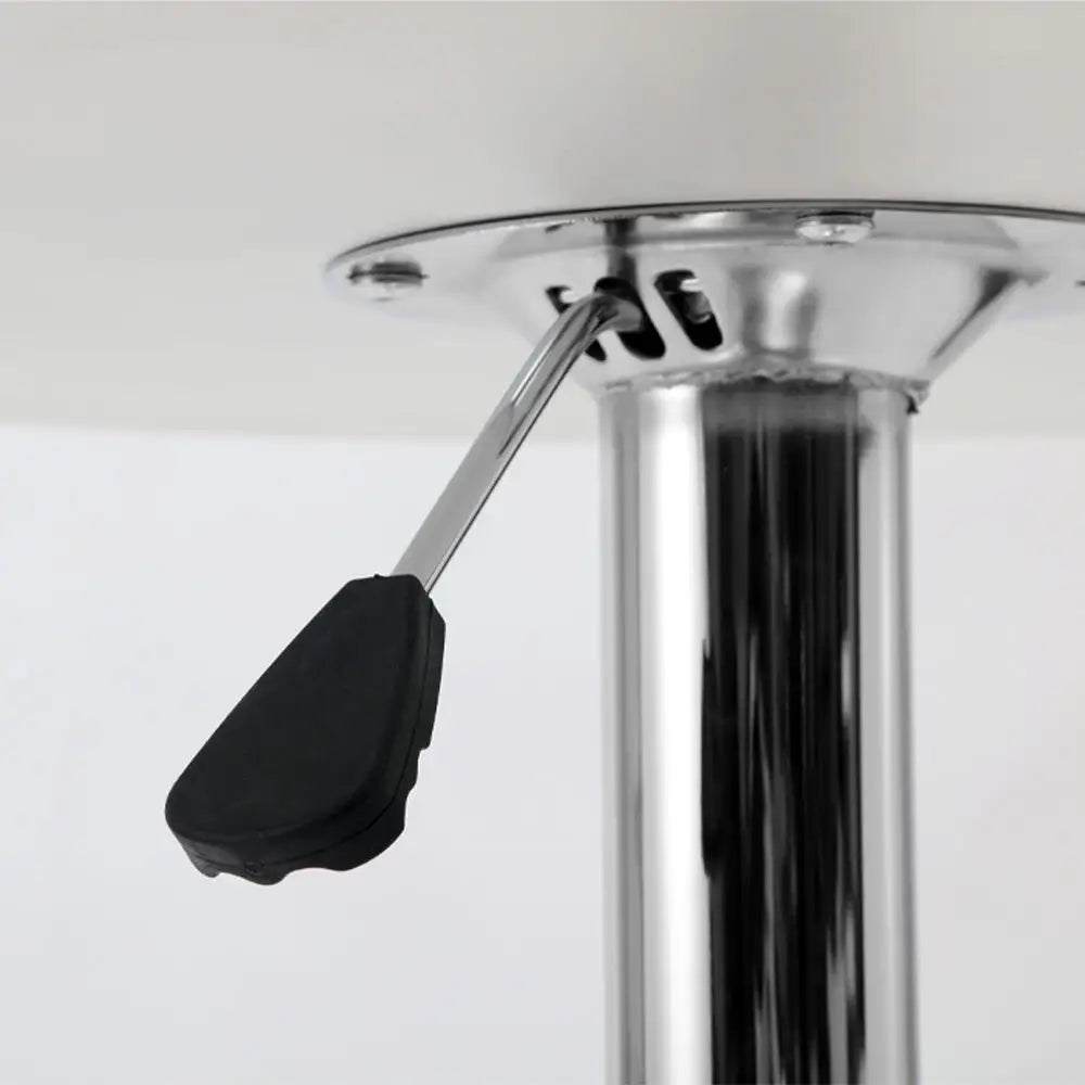 Artiss Bar Table Gas Lift Round White - Furniture > Dining