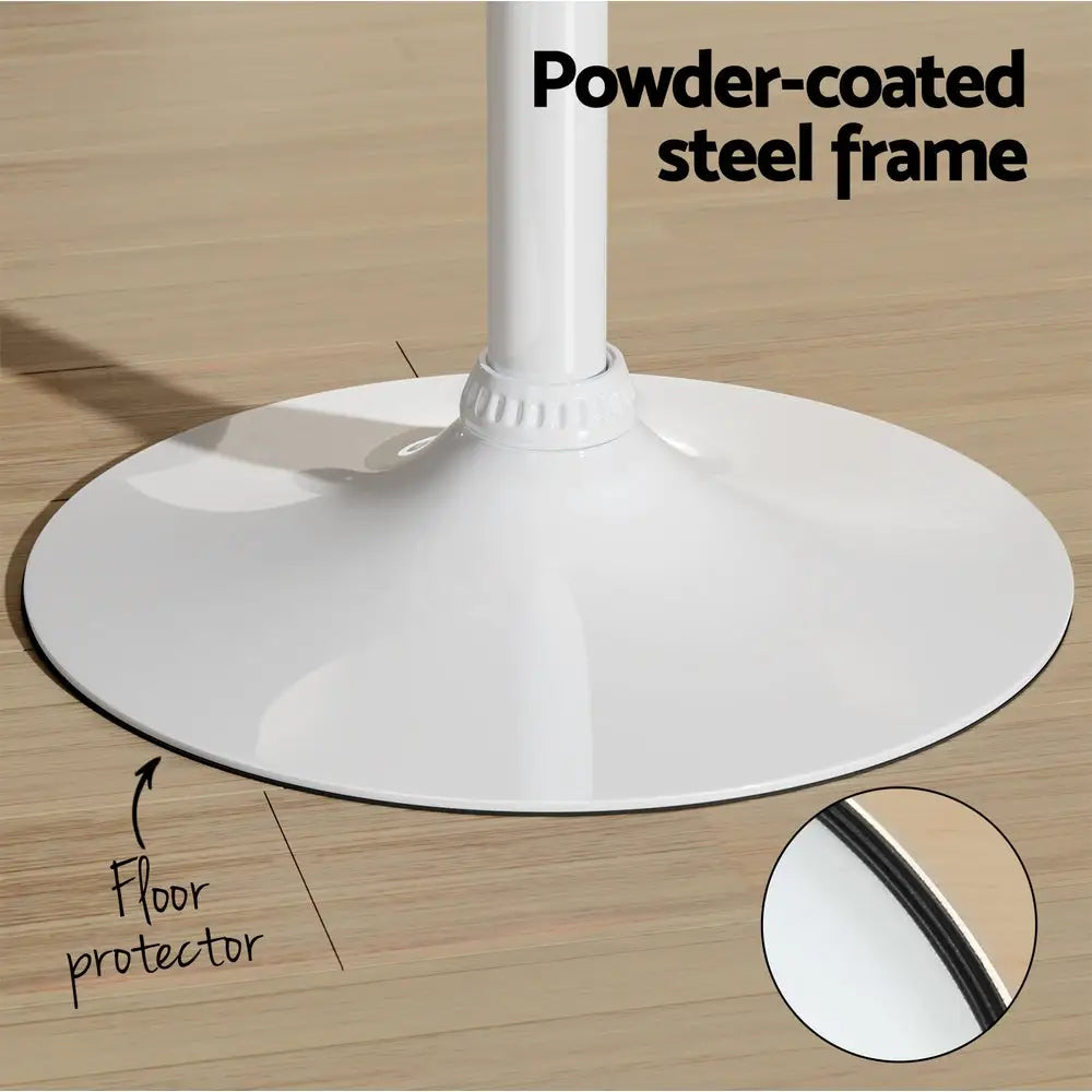 Artiss Bar Table Swivel Base Gas Lift Counter Dining Table 60CM Square Pine - Furniture > Dining