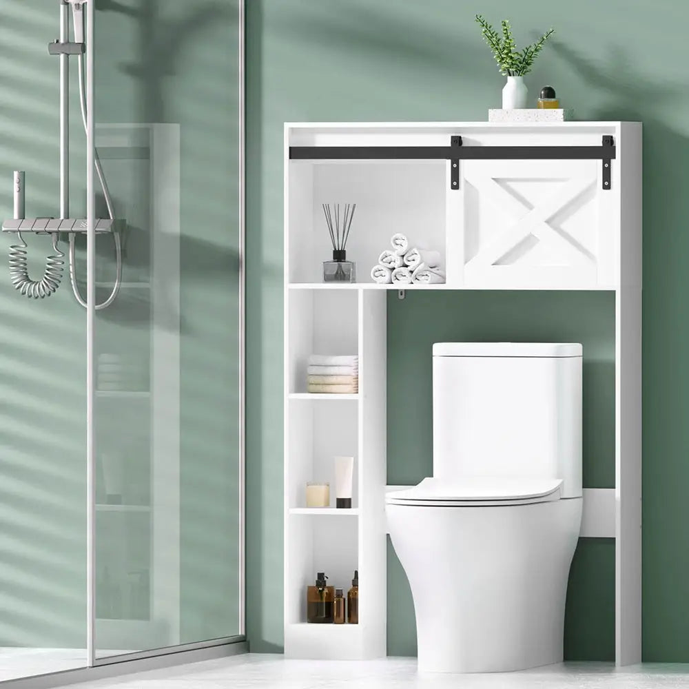 Artiss Bathroom Cabinet Over the Toilet Storage Organiser Laundry Shelf 128cm - Furniture > Bathroom > Bathroom