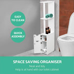 Artiss Bathroom Cabinet Storage 118cm Shelf White - Furniture > Bathroom