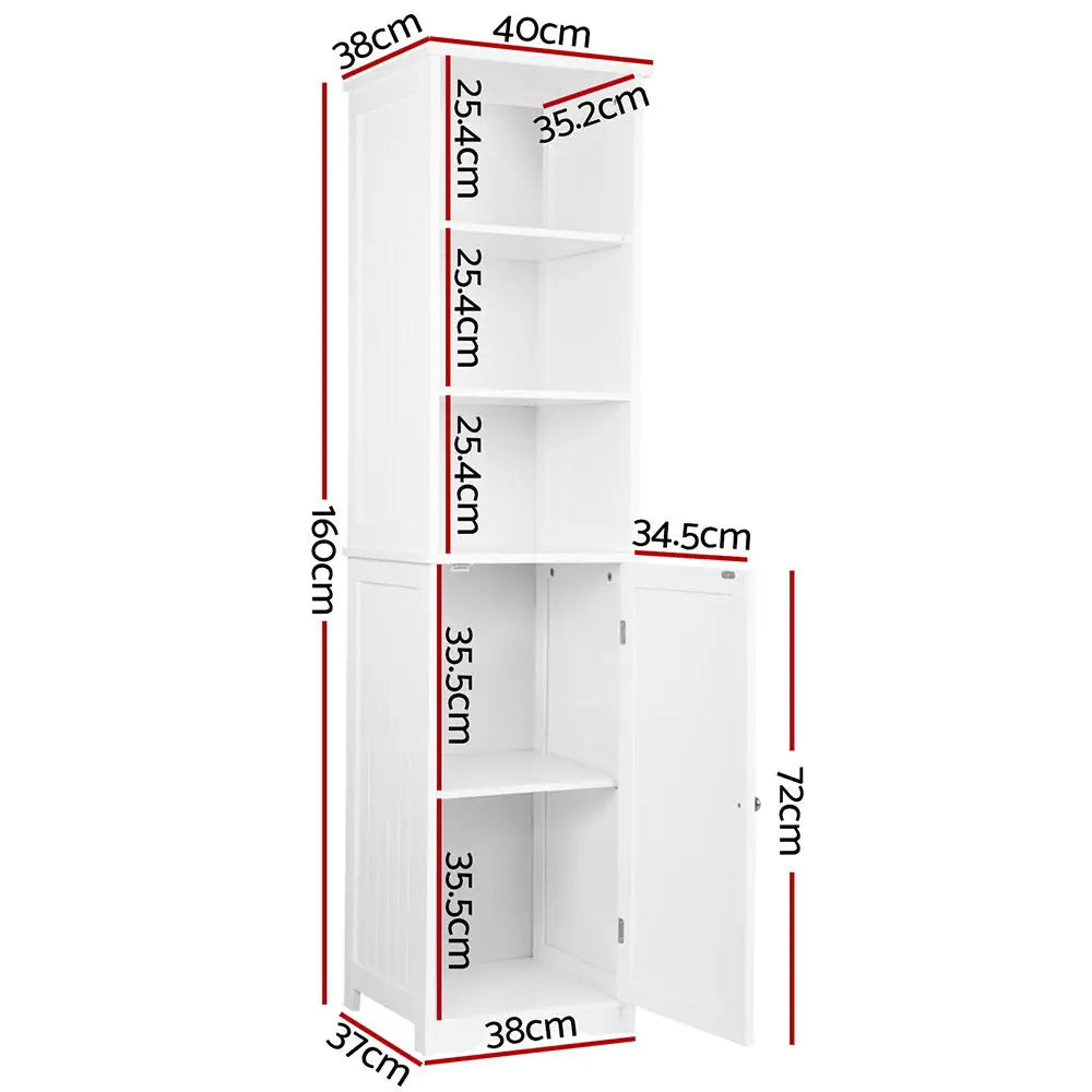 Artiss Bathroom Cabinet Storage 160cm White - Furniture > Bathroom