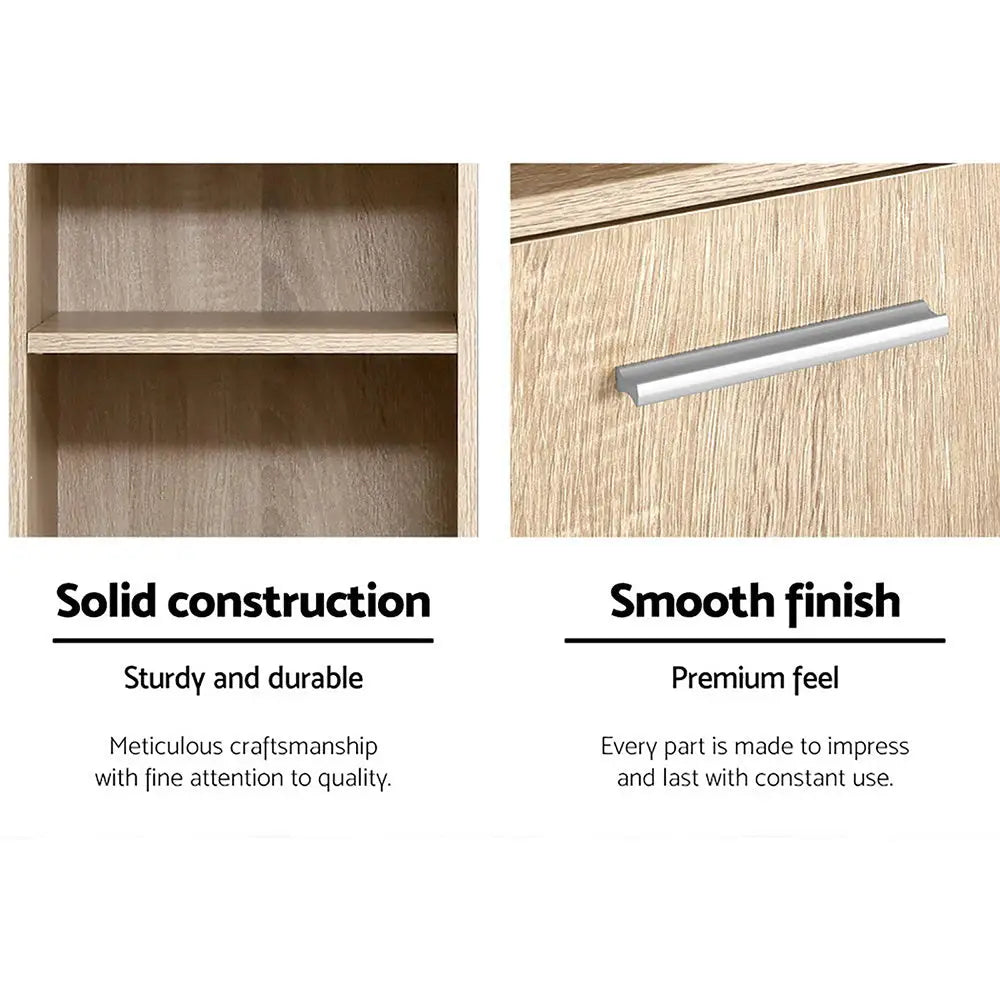 Artiss Bathroom Cabinet Storage 185cm Wooden - Furniture > Bathroom