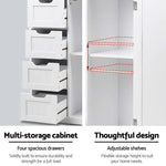 Artiss Bathroom Cabinet Storage Drawers White - Furniture > Bathroom > Bathroom Cabinets Cupboards & Storage
