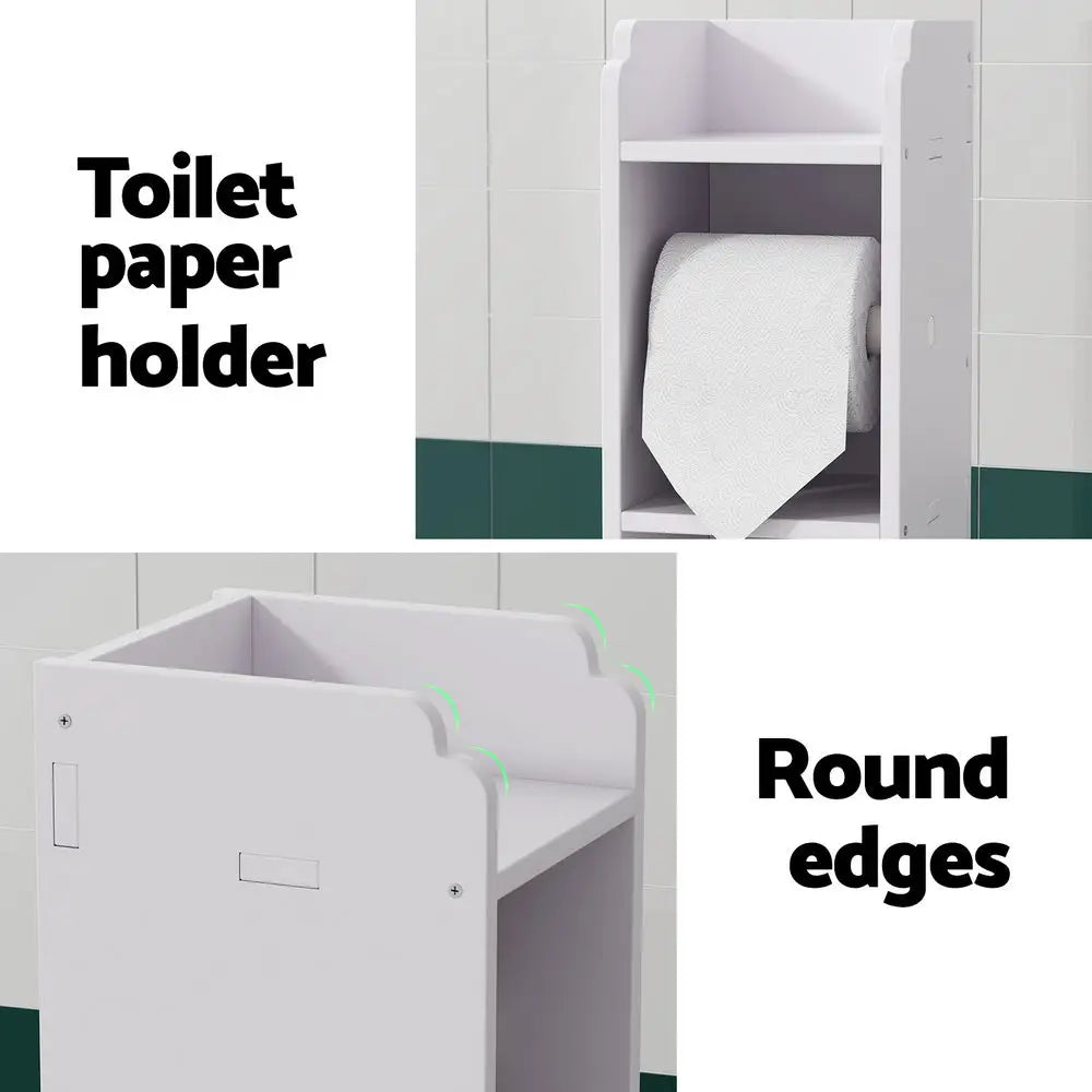 Artiss Bathroom Cabinet Toilet Roll Holder Tissue Organizer 3 Tier Floor Cabinet - Furniture > Bathroom