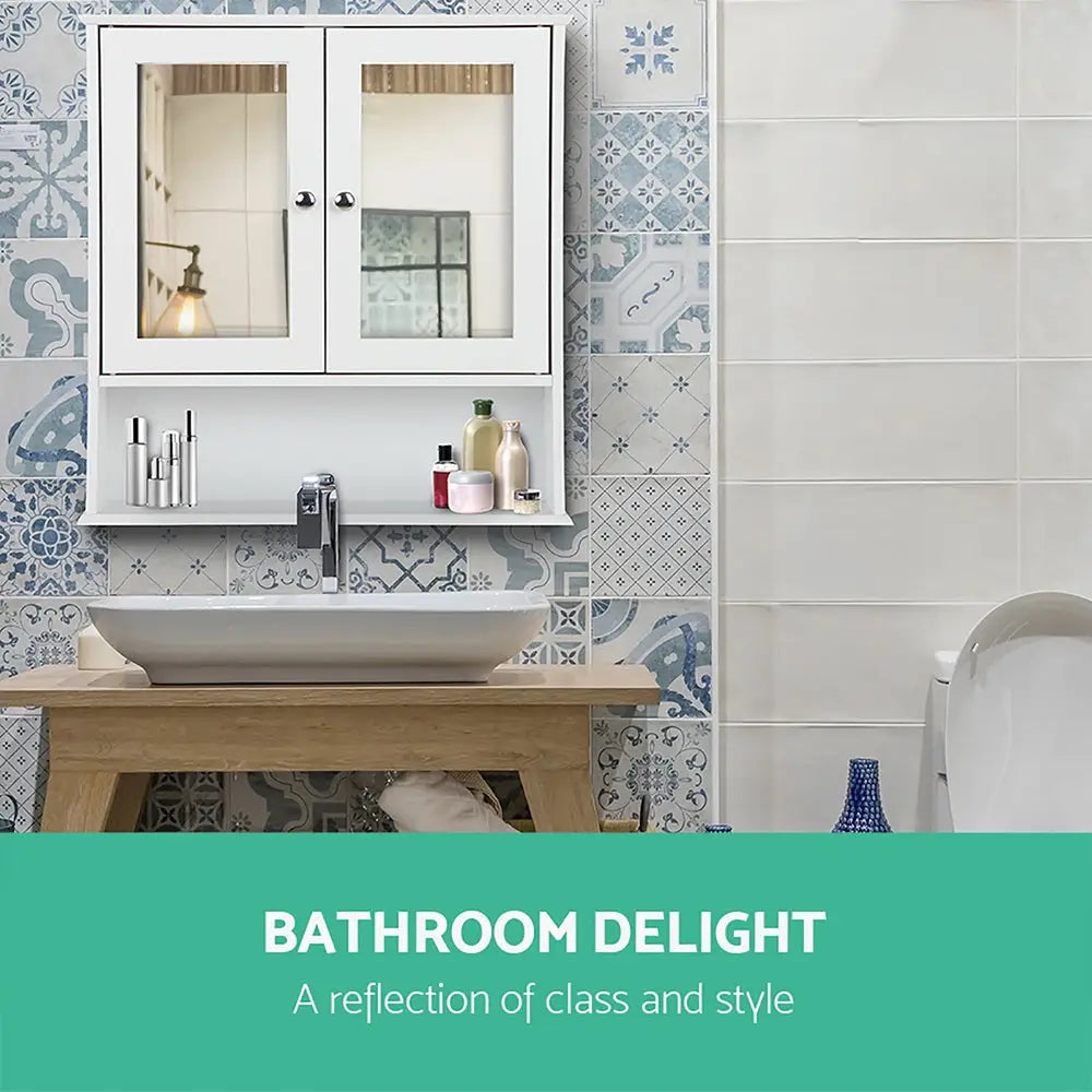 Artiss Bathroom Mirror Cabinet Storage Cupboard - Furniture > Bathroom