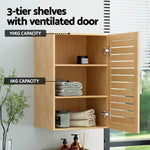 Artiss Bathroom Storage Cabinet 70cm wooden 2 Tier Shelf Wall Mounted JILL - Furniture > Bathroom