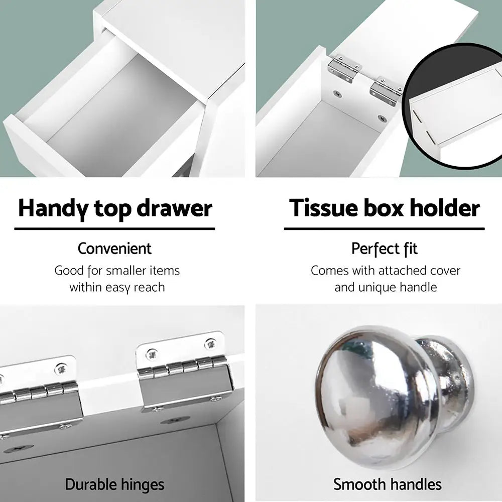 Artiss Bathroom Storage Cabinet Tissue Holder - Furniture > Bathroom