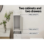 Artiss Bathroom Toilet Storage Cabinet Laundry Tallboy Cupboard Slim Corner - Furniture > Bathroom > Bathroom Cabinets