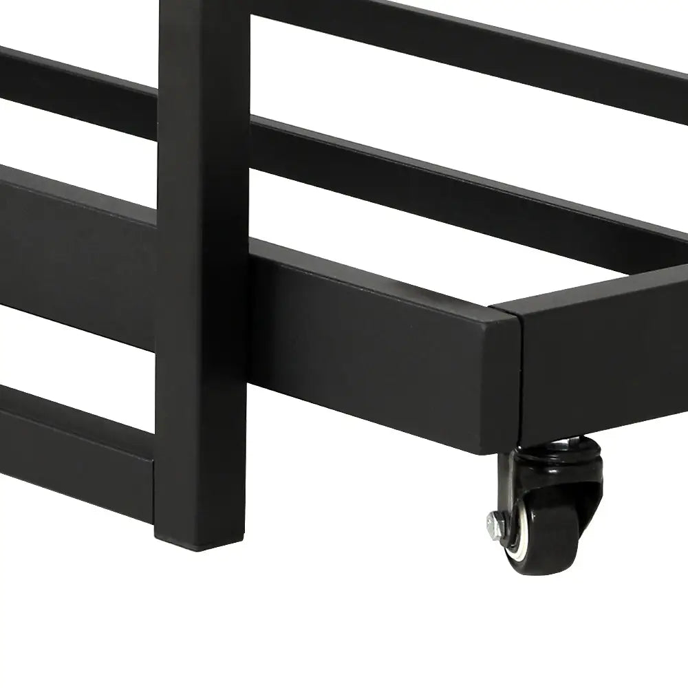 Artiss Bed Frame 2x Single Size Metal Trundle Daybed DEAN - Furniture > Bedroom