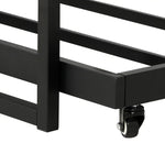 Artiss Bed Frame 2x Single Size Metal Trundle Daybed DEAN - Furniture > Bedroom