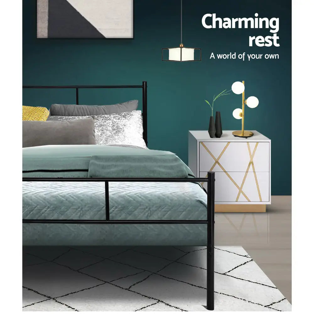 Artiss Bed Frame Double Metal Bed Frames SOL - Furniture > Bedroom