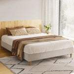 Artiss Bed Frame Double Size Beige ZORA - Furniture > Bedroom