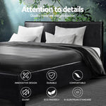 Artiss Bed Frame Double Size Black NEO - Furniture > Bedroom