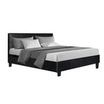 Artiss Bed Frame Double Size Black NEO - Furniture > Bedroom