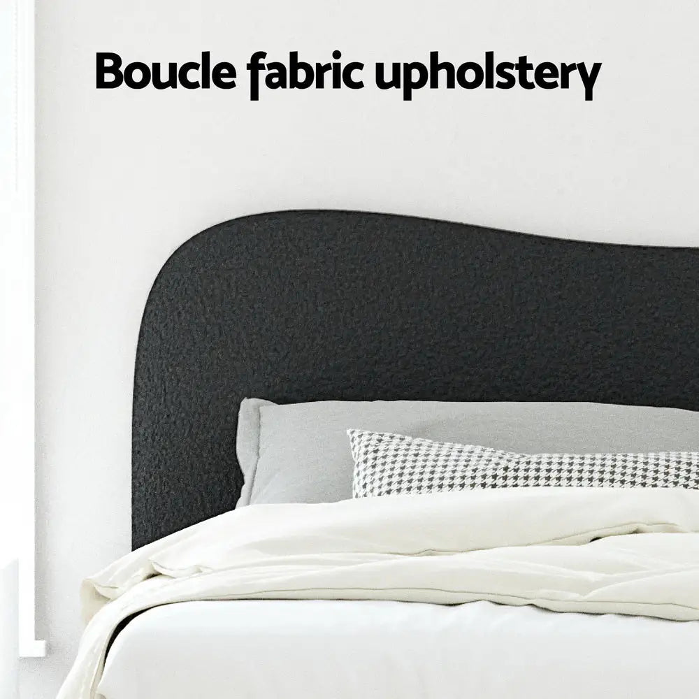 Artiss Bed Frame Double Size Boucle DARA - Furniture > Bedroom > Beds & Bed Frames