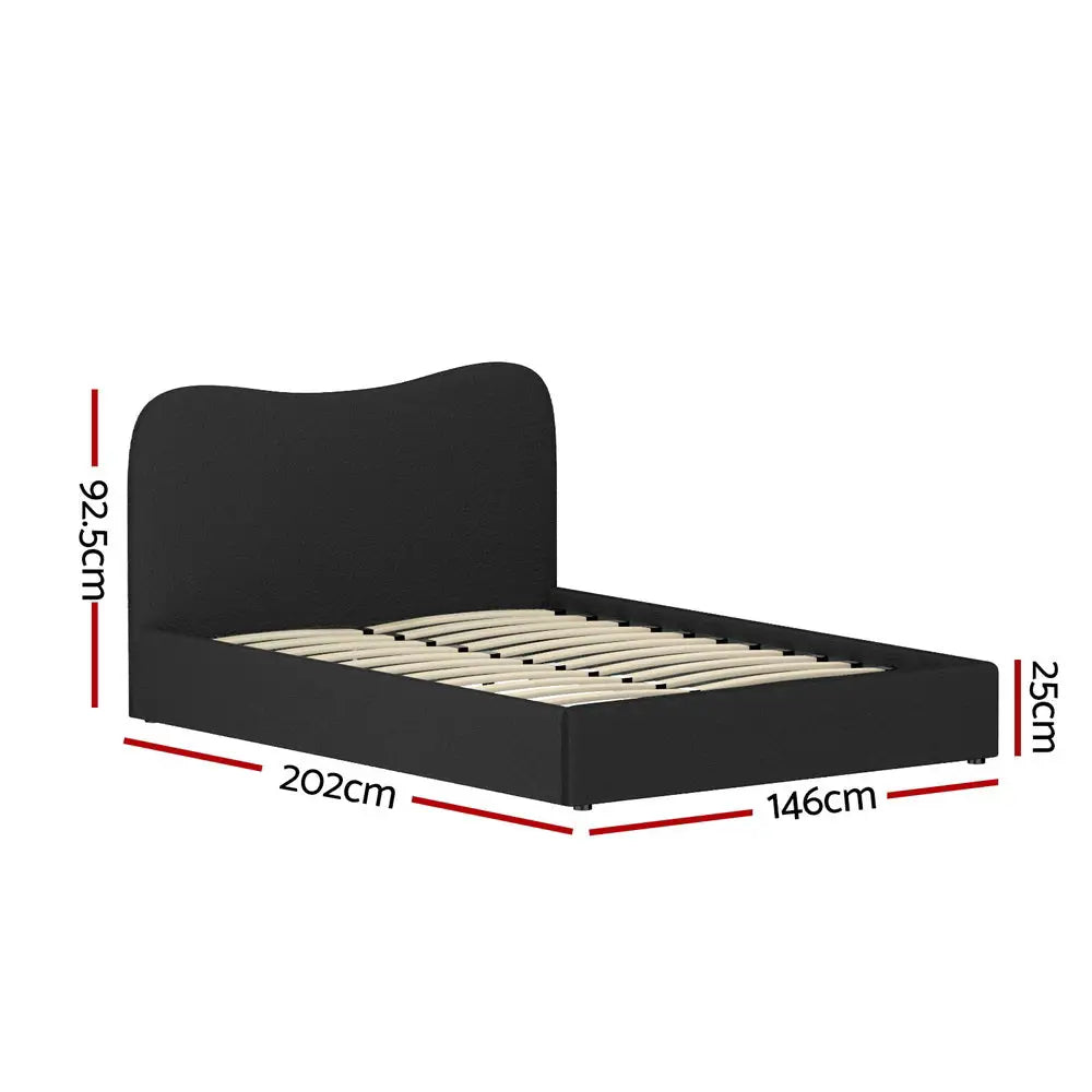 Artiss Bed Frame Double Size Boucle DARA - Furniture > Bedroom > Beds & Bed Frames