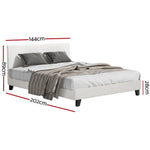 Artiss Bed Frame Double Size Boucle NEO - Furniture > Bedroom