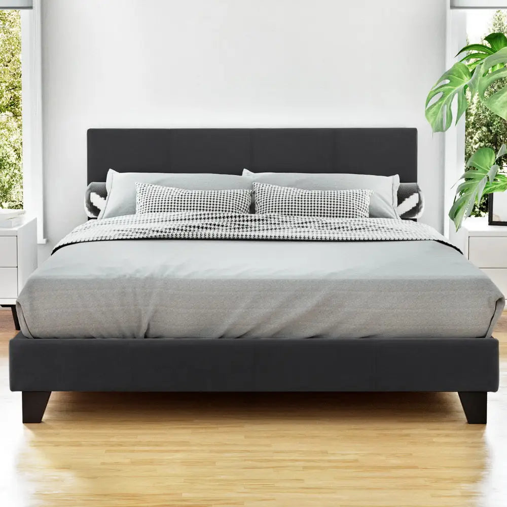 Artiss Bed Frame Double Size Charcoal NEO - Furniture > Bedroom > Beds & Bed Frames
