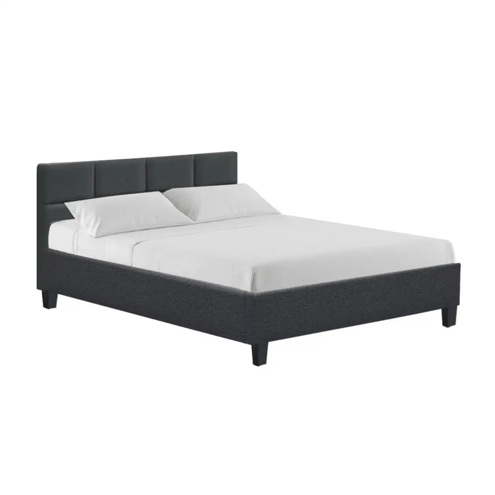 Artiss Bed Frame Double Size Charcoal TINO - Furniture > Bedroom