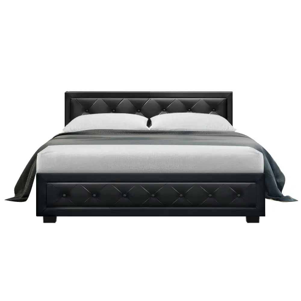 Artiss Bed Frame Double Size Gas Lift Black TIYO - Furniture > Bedroom