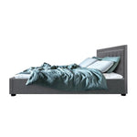 Artiss Bed Frame Double Size Gas Lift Grey TIYO - Furniture > Bedroom