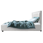 Artiss Bed Frame Double Size Gas Lift White TIYO - Furniture > Bedroom