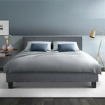 Artiss Bed Frame Double Size Grey NEO - Furniture > Bedroom