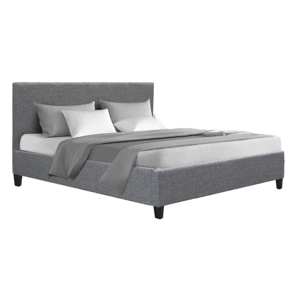 Artiss Bed Frame Double Size Grey NEO - Furniture > Bedroom
