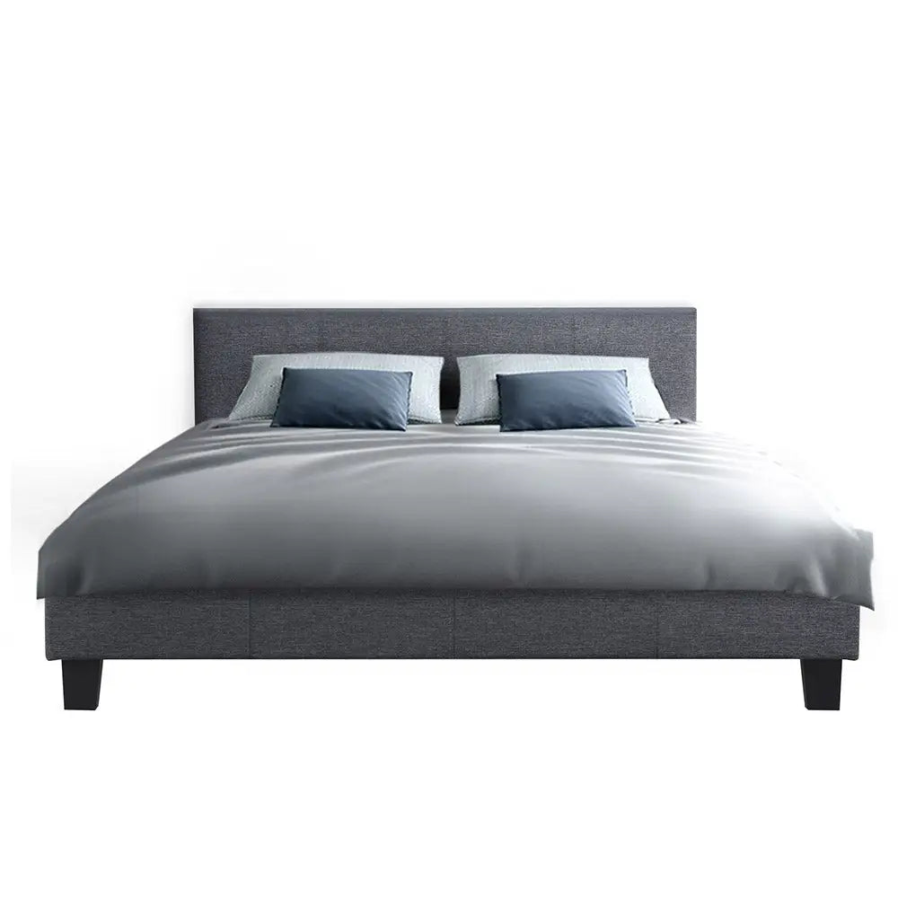 Artiss Bed Frame Double Size Grey NEO - Furniture > Bedroom