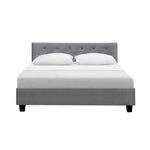 Artiss Bed Frame Double Size Grey VANKE - Furniture > Bedroom
