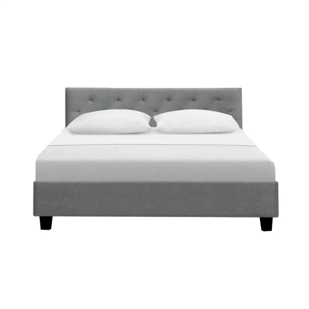 Artiss Bed Frame Double Size Grey VANKE - Furniture > Bedroom