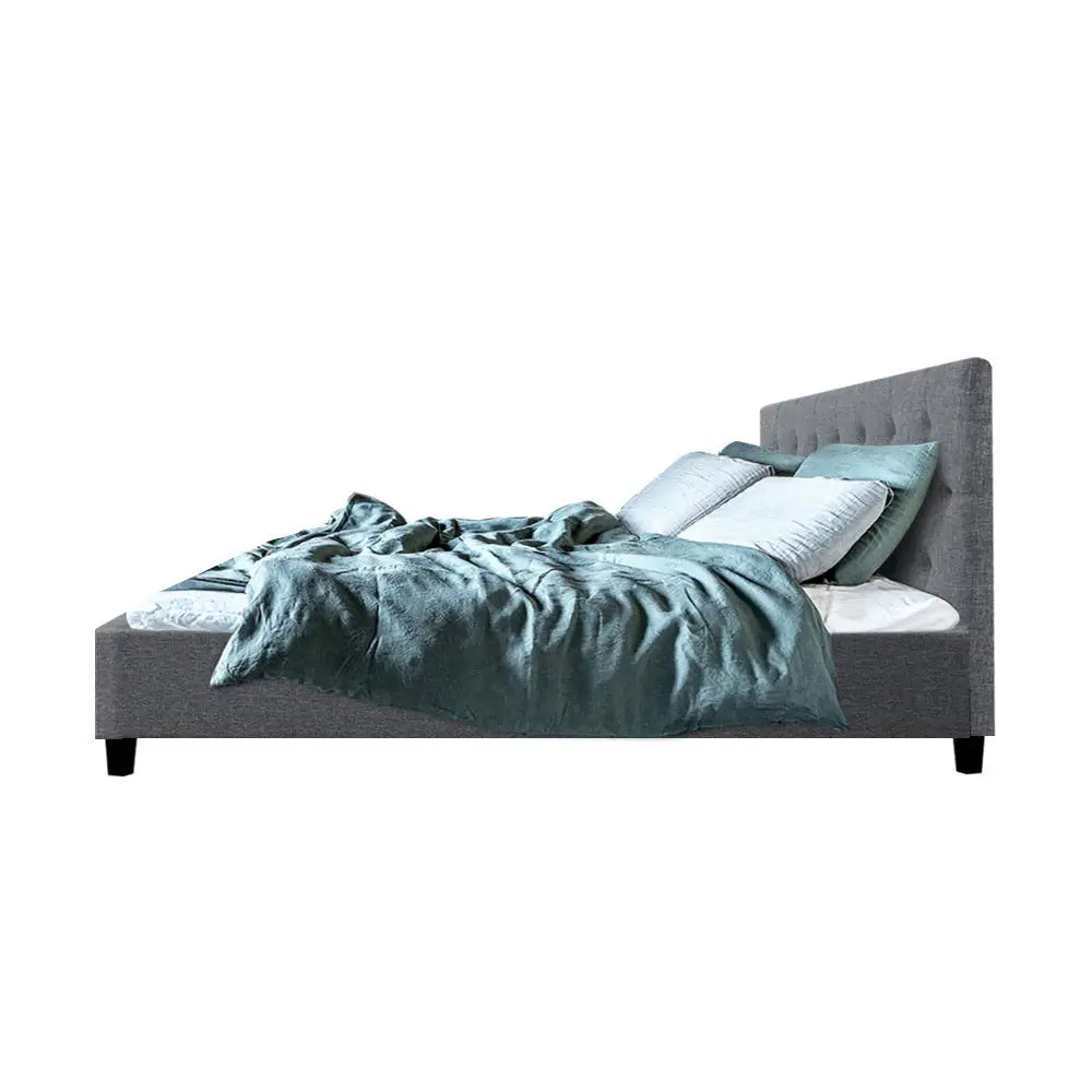 Artiss Bed Frame Double Size Grey VANKE - Furniture > Bedroom