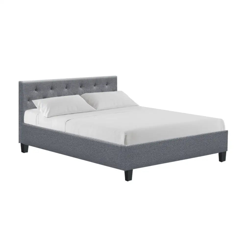 Artiss Bed Frame Double Size Grey VANKE - Furniture > Bedroom
