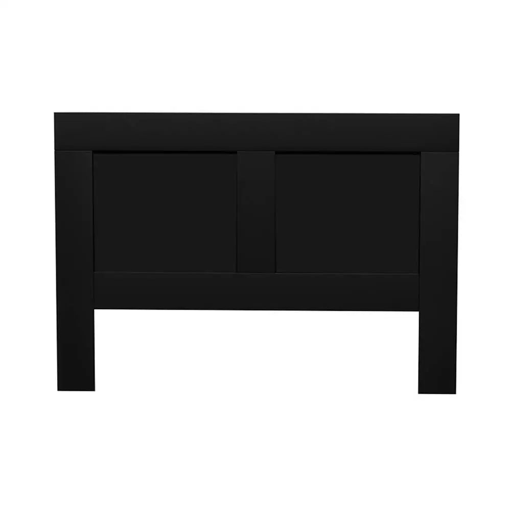Artiss Bed Frame Double Size Bed Head with Shelves Headboard Bedhead Base Black - Furniture > Bedroom