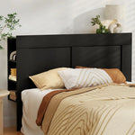 Artiss Bed Frame Double Size Bed Head with Shelves Headboard Bedhead Base Black - Furniture > Bedroom