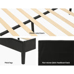 Artiss Bed Frame Double Size LED Black RAVI - Furniture > Bedroom