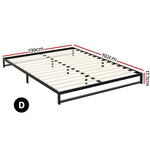 Artiss Bed Frame Double Size Metal BERU - Furniture > Bedroom