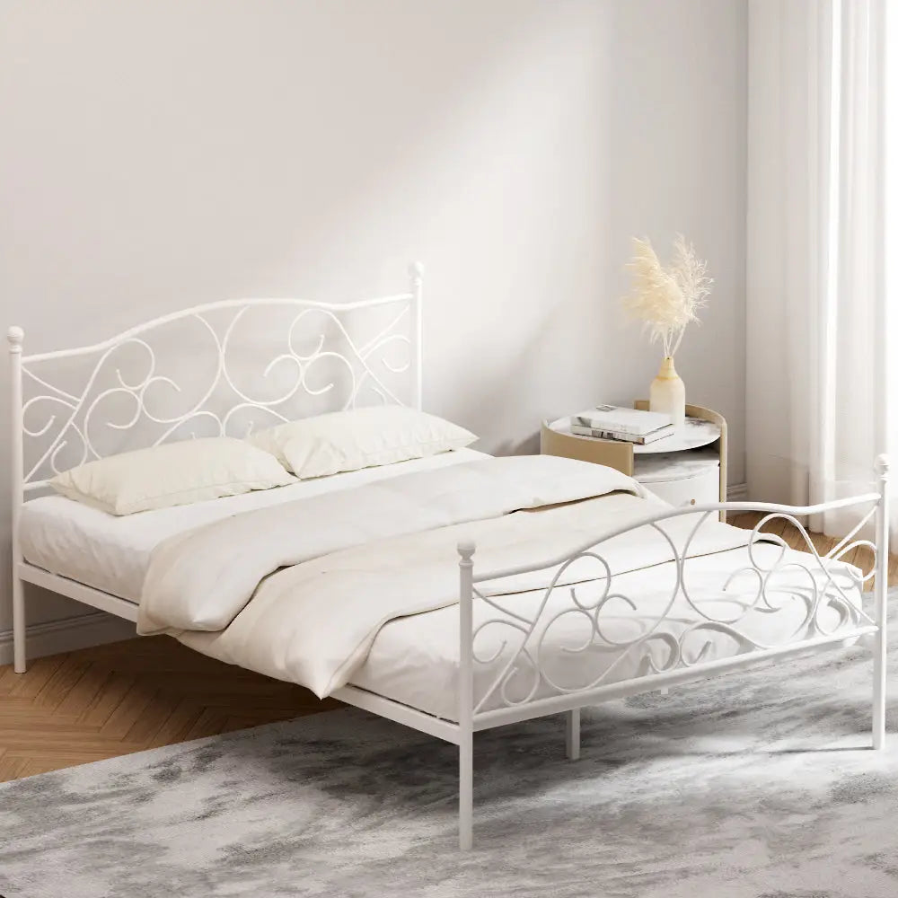 Artiss Bed Frame Double Size Metal Frame GROA - Furniture > Bedroom