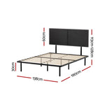 Artiss Bed Frame Double Size Metal Frame NOE - Furniture > Bedroom > Beds & Bed Frames