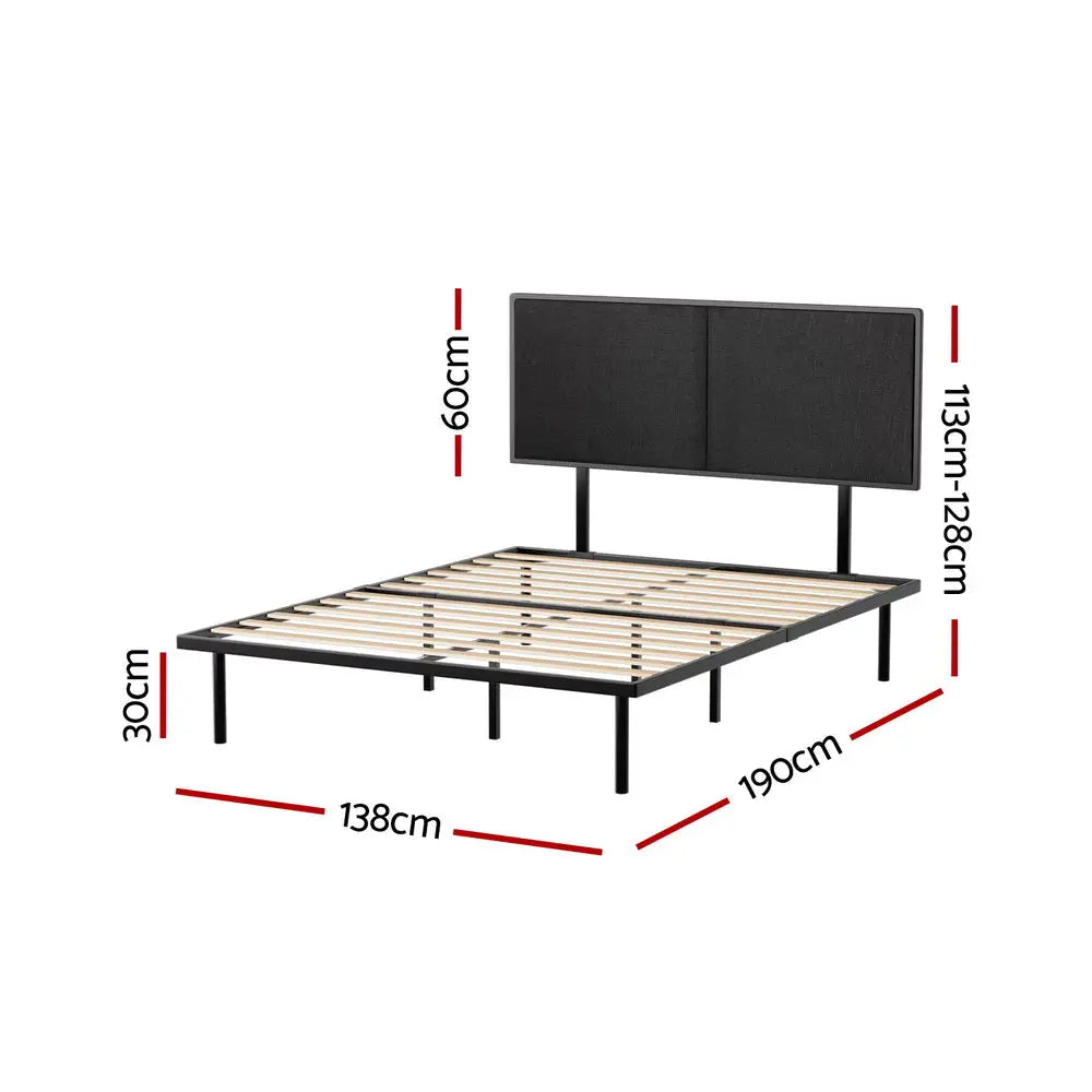 Artiss Bed Frame Double Size Metal Frame NOE - Furniture > Bedroom > Beds & Bed Frames