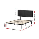 Artiss Bed Frame Double Size Metal Frame NOR - Furniture > Bedroom > Beds & Bed Frames